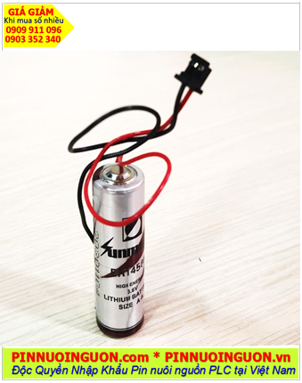 Sunmoon ER14505 (Zắc DF1.35), Pin nuôi nguồn PLC Sunmoon ER14505 lithium 3.6v AA 2600mAh chính hãng